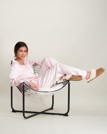 RYVLS Satin L/S Pyjama Set Rosa Pyjamas/Pyjamahosen Mädchen - Kids Brand Store