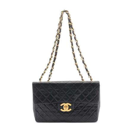 Chanel Vintage Pre-owned Shoulder Väska svart, Dam Vintage Väskor, Dam, Storlek: ONE SIZE