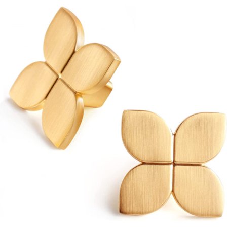 Gull skuffeknapper kjøkken børstet messing skap møbelknapper trekker for kommode skuff, 2 pakker