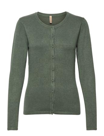 Sc-Dollie Strikket Trøje Cardigan Grøn Soyaconcept