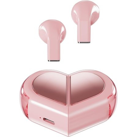 Sydämenmuotoiset langattomat kuulokkeet, jotka ovat yhteensopivat tyttöjen ja lasten kanssa, söpöt pienet näkymättömät langattomat Bluetooth-