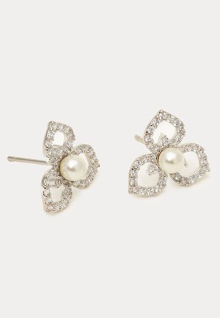 LILY AND ROSE - Elise Earrings - Ivory Pearl - Silver