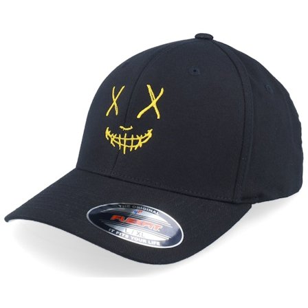 Iconic - Noir flexfit Casquette - Neon Smile Yellow/Black Flexfit @ Hatstore