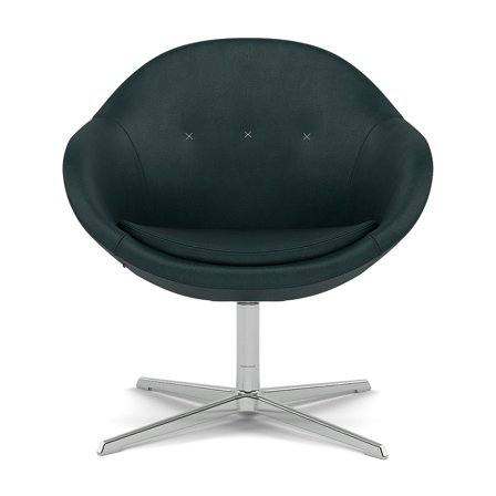 Varier Furniture Kokon Club - Green Leather - Chrome base