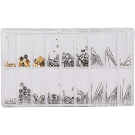 Kellon nuppi ja kellon kruunu varaosat, kellon kruunun työkalu, kellon kruunujen korjausvaihtotyökalu, ammattimainen kellon kruunun putkihöyrysarja