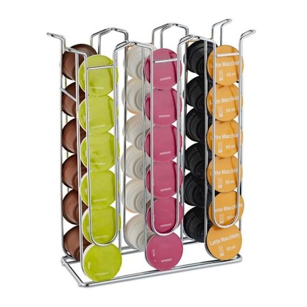 (Sølv) Afslappede støttekapsler, 36 kapsler, udvalg af ingredienser, H x B x D: 32,5 x 26,5 x 9,5 cm, sølv