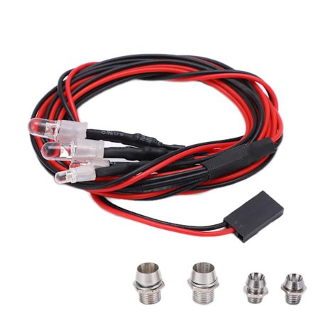 RC Bil LED Lys Kit Forlygte Tilbehør til 1 10 1 8 Skala Modelbiler