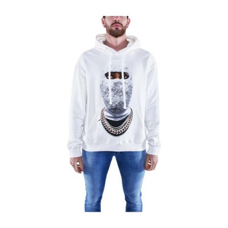 IH NOM UH Nit, Hoodie With Future Mask ON Front Wit, Heren, Maat:L