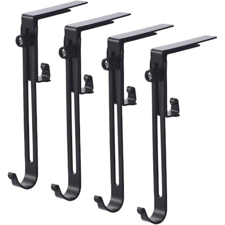 4 stk. julestrømpeholdere, kogepladekrog, metal hængekrog egnet til juletræ, til julefester (justerbar længde)