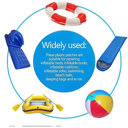Pool Kit Lappa Självhäftande Vattentät PVC Reparationslappar Foderlapp Tejpklistermärke Pool Reparationskit Reparationslapp Uppblåsbar Lapp