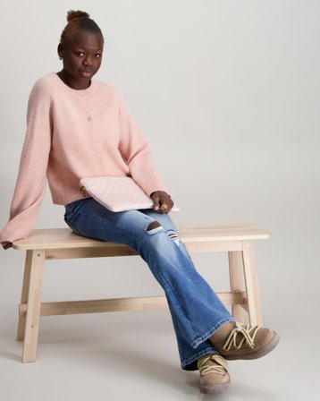 Gina Tricot Young Y knitted cardigan Rose Pulls Fille - Kids Brand Store