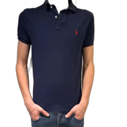 Marinblå pikétröja från Ralph Lauren