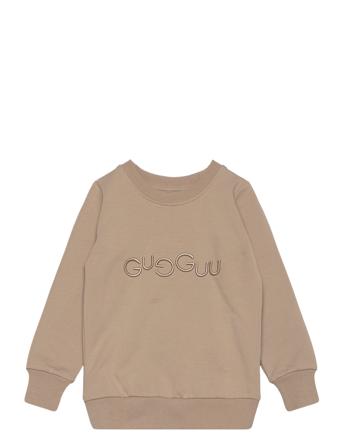 Logo Sweatshirt Tops Sweat-shirts & Hoodies Sweat-shirts Beige Gugguu