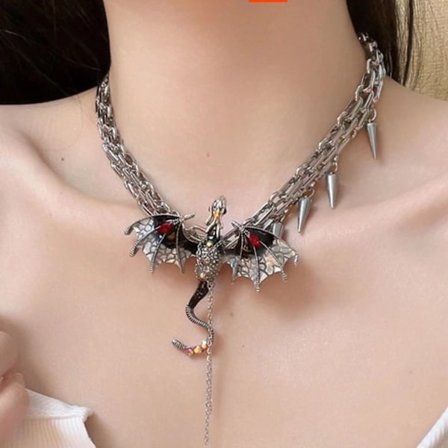 choker, fængslet flyvende drage halskæde, kraveben kæde