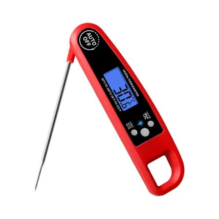 Øyeblikkelig avlesning Digitalt kjøtttermometer Kjøtttermometer RØD