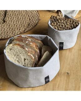 Förvaringskorg av textil Ljusgrå - ø 20cm - Recycled by Wille