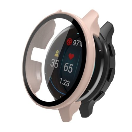 Garmin Venu 2S Skal med Skärmskydd i PC/tempered glass - Rosa
