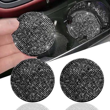 2 st Bling Bilkopphållare Underlägg, 2,75 tum Halksäker Stötdämpande Universal Mode Fordon Bilunderlägg Insats