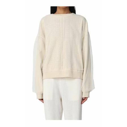 Twinset, Round-neck Knitwear Beige, Dames, Maat:M