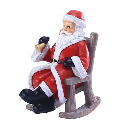 Julepynt Gyngestol Julenissen Ornamenter Juledekorasjon Julegaver Gaver Kunsthåndverk i Harpiks