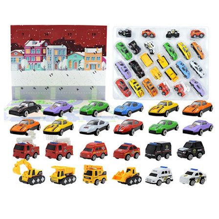 Joulukalenteri Autot 2024 monivärinen