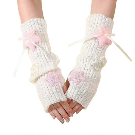 Tyylikkäät pitkät resorihihansuut käsineet käsivarsien lämmittimet ylisuojus tekstiviestittelyyn käsienlämmitin 2000-luvun trendi monivärinen