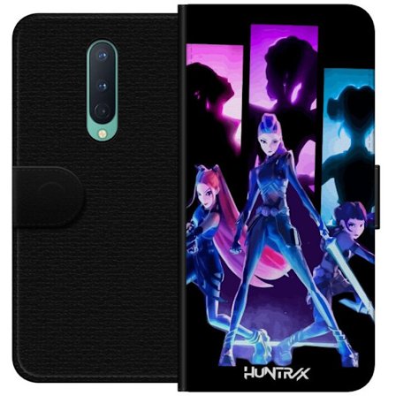 Yhteensopiva Lompakkokotelo OnePlus OnePlus 8 Tulevaisuutta ennustava tyttöryhmän kuva, jossa on neonvaloja ja voimakkaita värejä sci-fi-esteettis