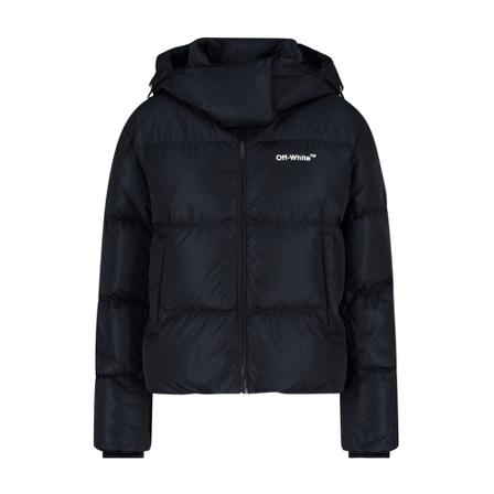 Off White Down Jakke Sort, Dame