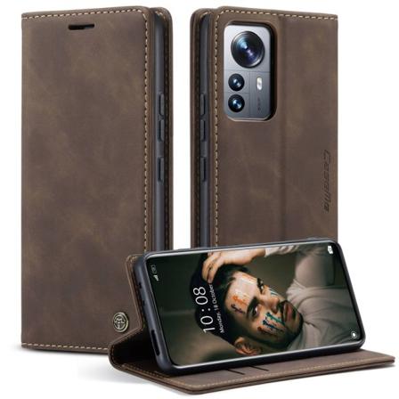 Caseme Slim Plånboksfodral Xiaomi 12 Pro Brun