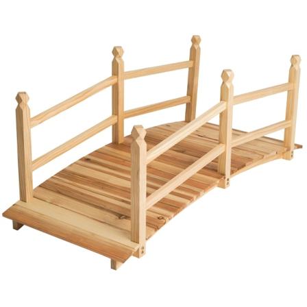 Tectake Trädgårdsbro Av Trä 137cm Lång Brun