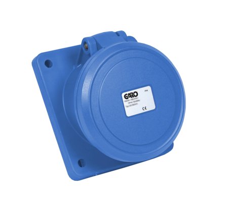 Garo UIS 463-9 S Paneluttak IP44, 5-polet, 63 A, skrå Blå, 9 h, Stikkontakter & kabler