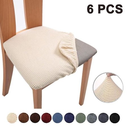 Set Of 6 Chair Seat Covers For Dining Room Kitchen Chairs