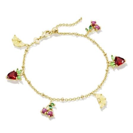 Gränsöverskridande Ins Färgrik Frukt Zirkon Halsband Körsbär Persika Tropisk Frukt Choker Halsband Kvinnlig Oberoende Station Fruit Bracelet
