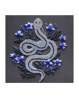 Perlebroderi Slange - Abris Art