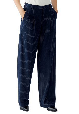 Oui Byxa jersey Byxor Dam Blå 40