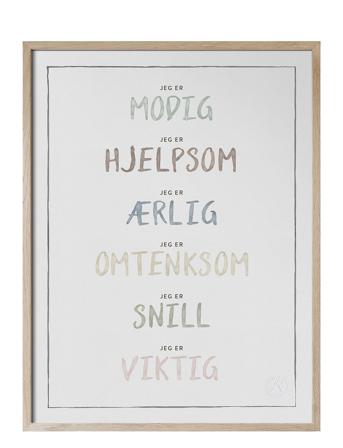 Kunskapstavlan Jeg Er, Dusty Pastel - Jag Är På Norska Multi/patterned