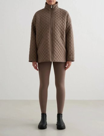 aim ́n Oversized Quilted Jacket - Beige - L