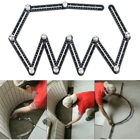 Multivinkelmåler Vinkelmåleverktøy, DIY Vinkelmåler, Høy kvalitet Aluminium Vinkelmåleverktøy, Egnet for Håndverkere, Konstruksjon