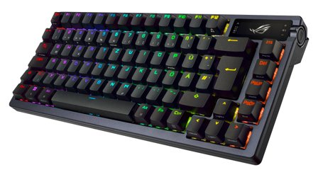 ASUS ROG Azoth - tastatur - 75%, hot-swappable - med OLED display - lagermetall