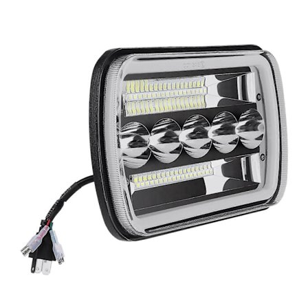 5X7 tum 7X6 tum LED-strålkastare Hi-Lo Beam Halo DRL för XJ Wrangler YJ