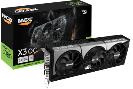 INNO3D GeForce RTX 5080 16GB X3 OC, 3x DisplayPort 2.1b, 1x HDMI 2.1b, 850W