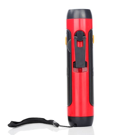 FM-radiotelefon med hånddrevet strømproduksjon, LED-lommelykt, håndholdt miniradio med FM-radio og lommelykt