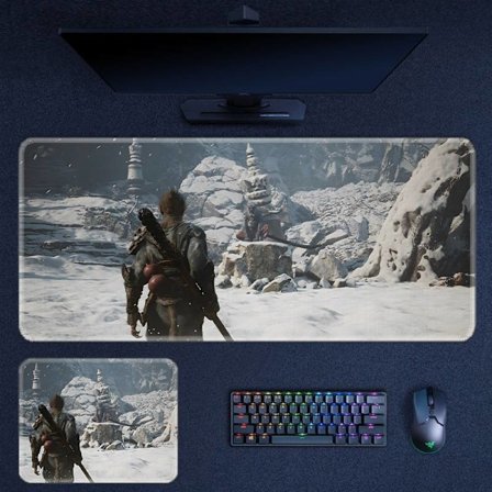 Svart Mytisk Goku Musematte Tastaturmatte Kontor Spill (Denne varen inkluderer kun musematte)