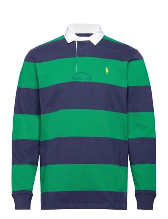 Classic Fit Striped Jersey Rugby Shirt Tops Polos Long-sleeved Navy Polo Ralph Lauren