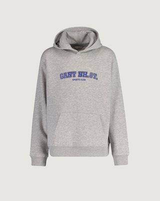 GANT - Hettegenser med grafikk for tenåringer light grey melange