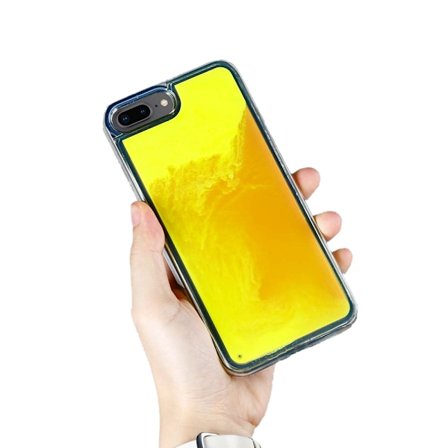 Liquid Neon Sand cover til iPhone 7 Plus & iPhone 8 Plus - Orange