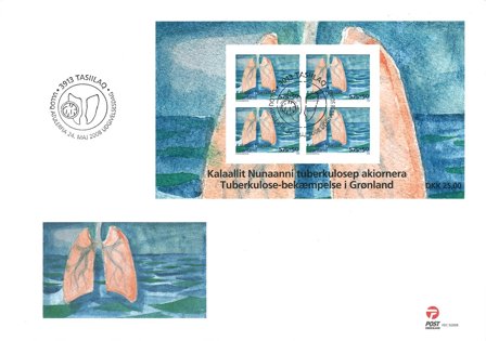 Grønland - Anti-Tuberkulose - Førstedagskuvert med miniark