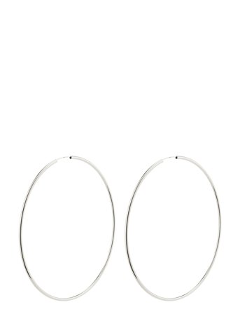 April Mega Hoop Earrings Silver-Plated Silver Pilgrim