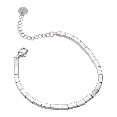 S925 damearmbånd, udsøgt blank bambus armbånd, heldig mode