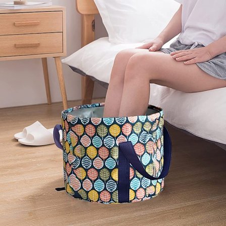 21L sammenklappelig fodbad, bærbar fodbad spa-badekar, multifunktionel